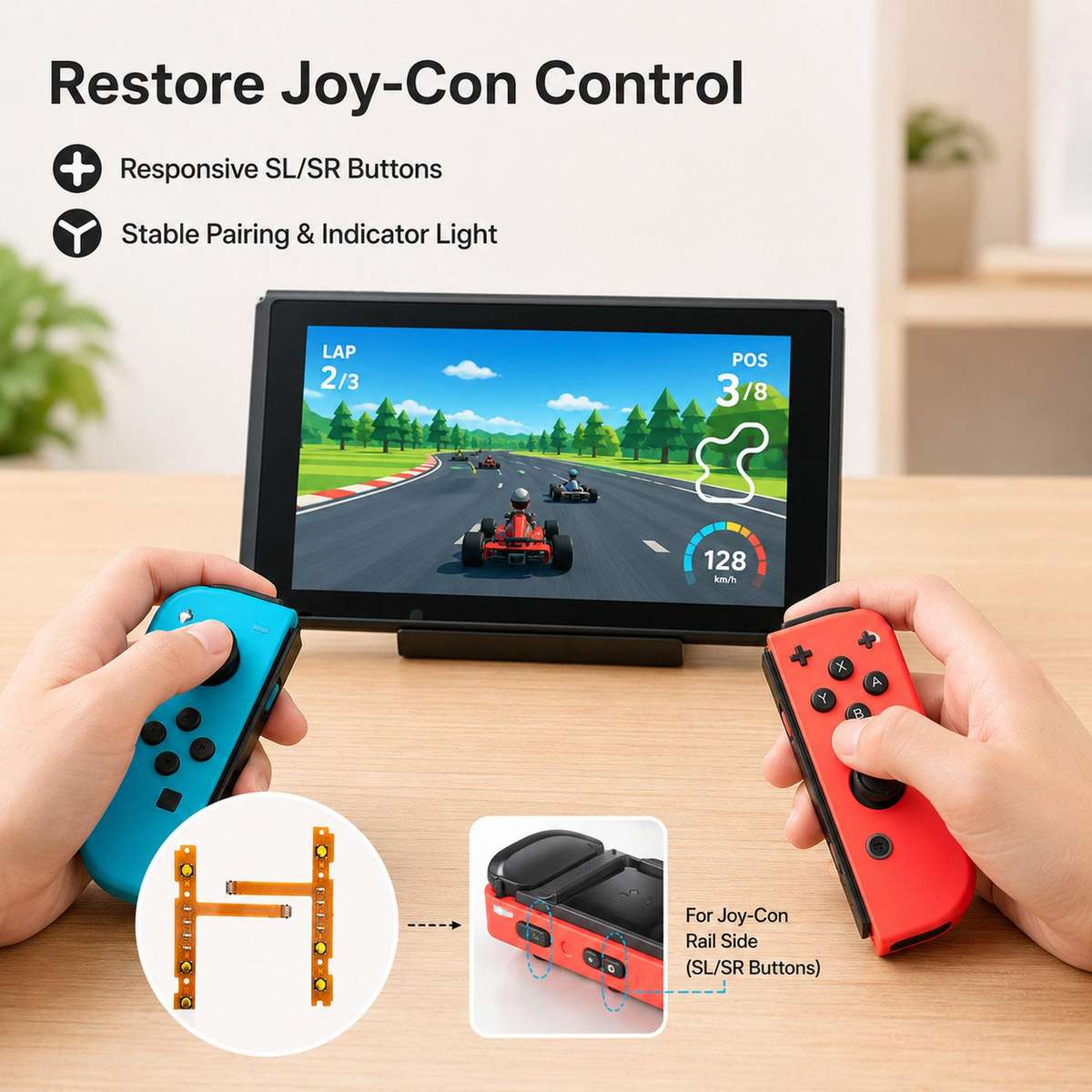 For Nintendo Switch Joy-Con SL SR Button Ribbon Flex Cable Replacement Right Side Kit