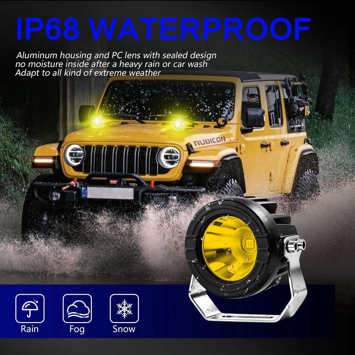 36W 3-Inch Round High-Power Car Truck Spotlight, Specification: E10(White)