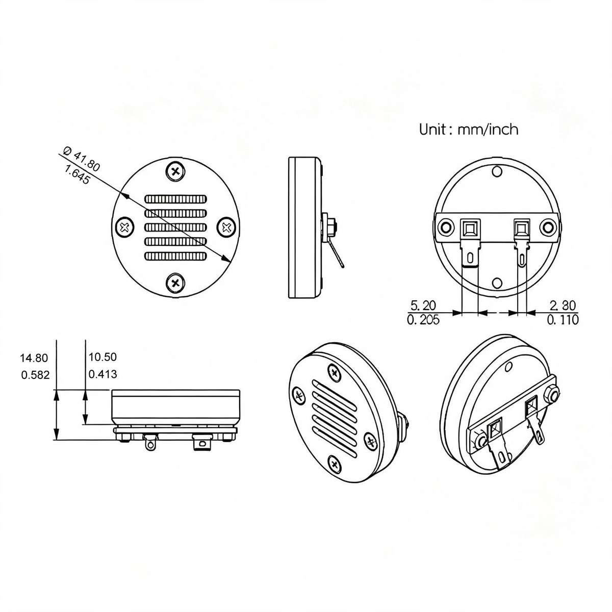 AMT-42 1.5 inch Tweeter Pneumatic Car Horn