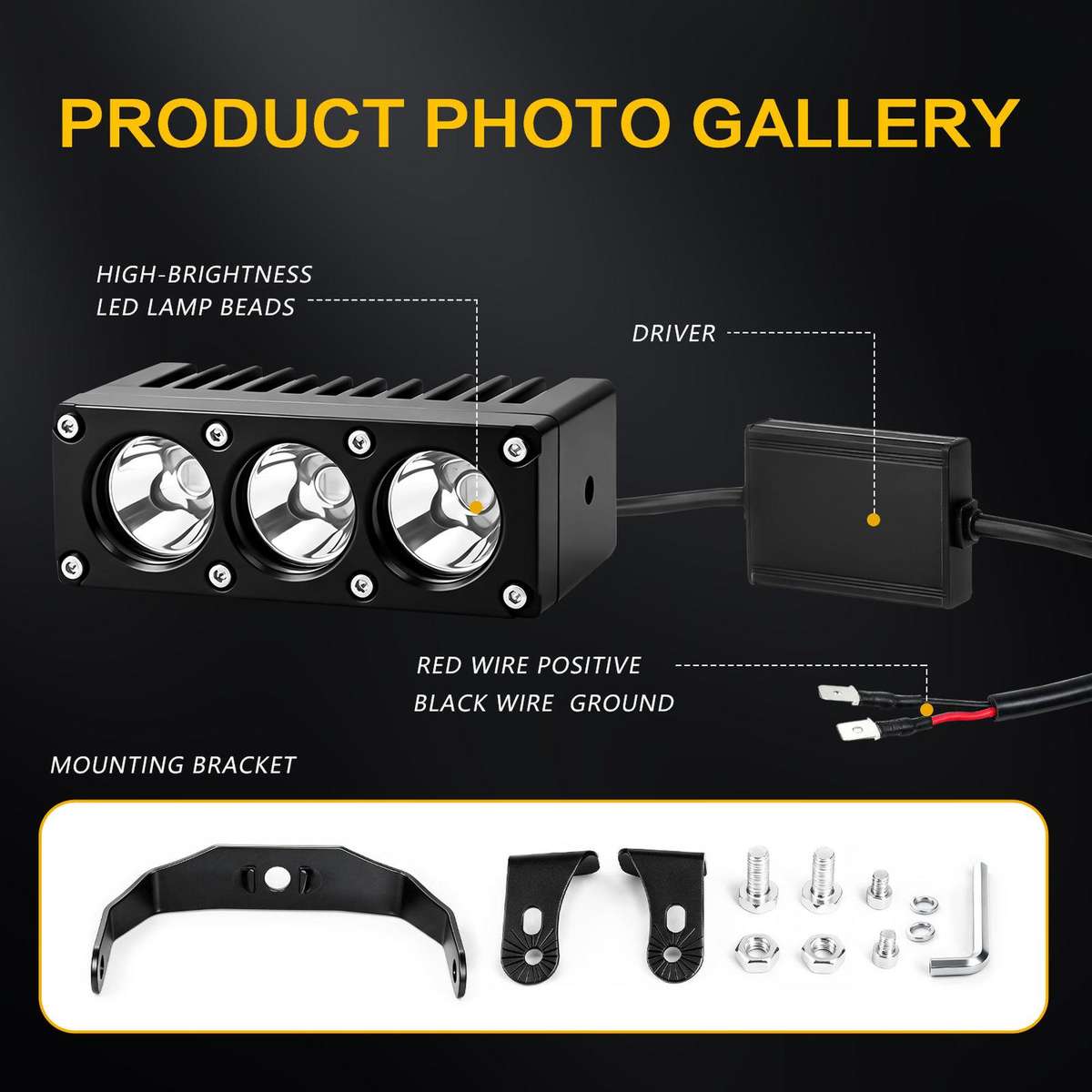 42W High-Power Car Truck Grille Spotlight, Specification: E17