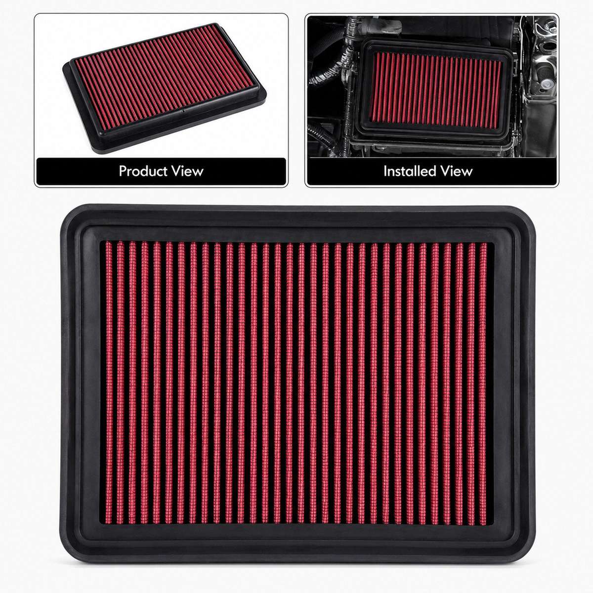 Car Modified Flat Air Filter 33-5108 For Hyundai Lafesta / Santa Fe
