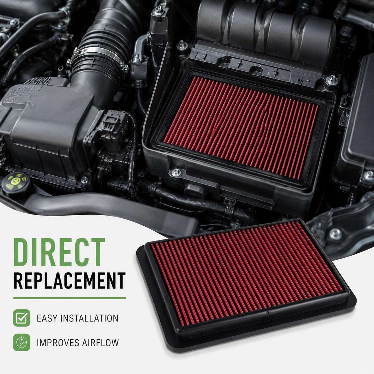 Car Modified Flat Air Filter 33-5108 For Hyundai Lafesta / Santa Fe