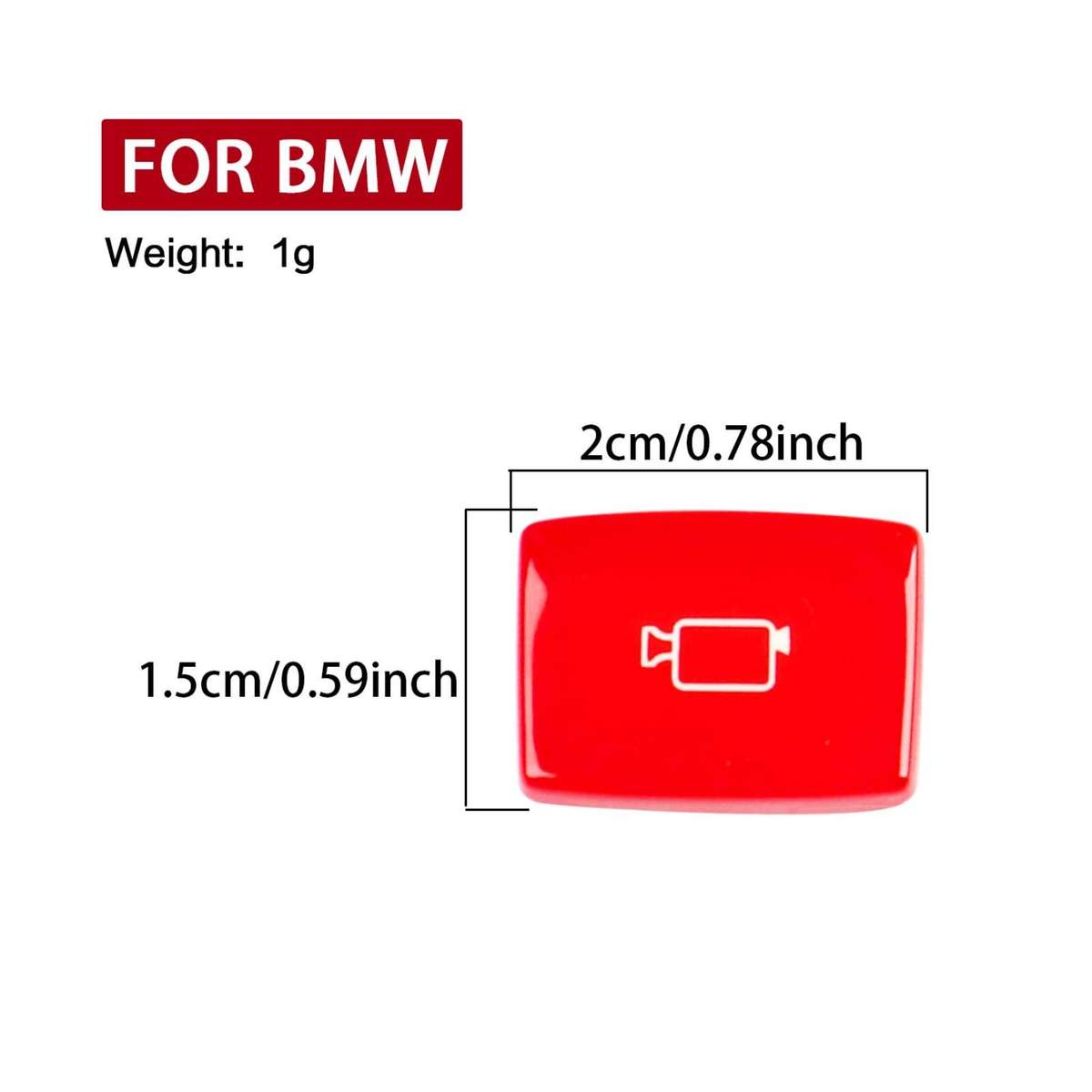 For BMW 1234 Series F Chassis Gear Shift Panoramic Camera Reversing Radar Switch Buttons(Red)
