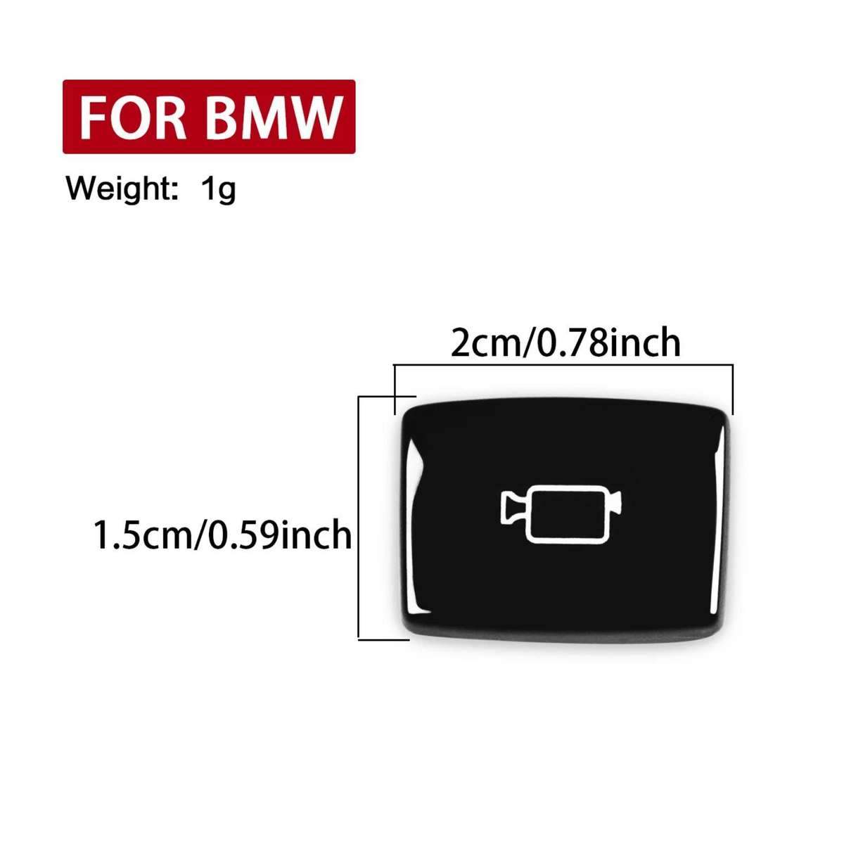 For BMW 1234 Series F Chassis Gear Shift Panoramic Camera Reversing Radar Switch Buttons(Red)