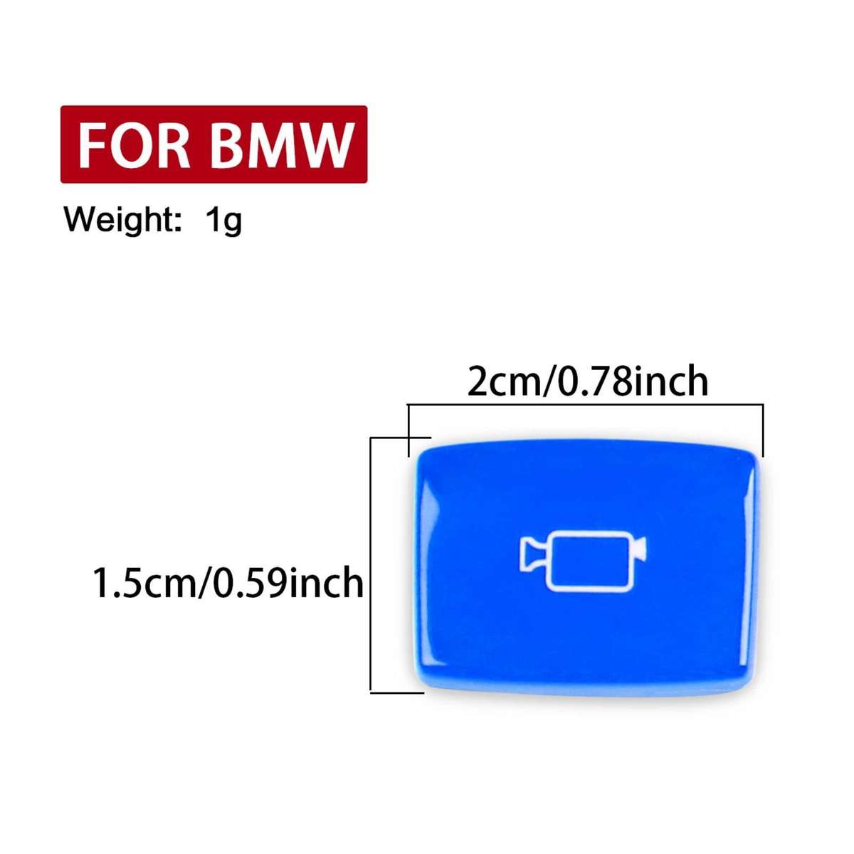 For BMW 1234 Series F Chassis Gear Shift Panoramic Camera Reversing Radar Switch Buttons(Red)