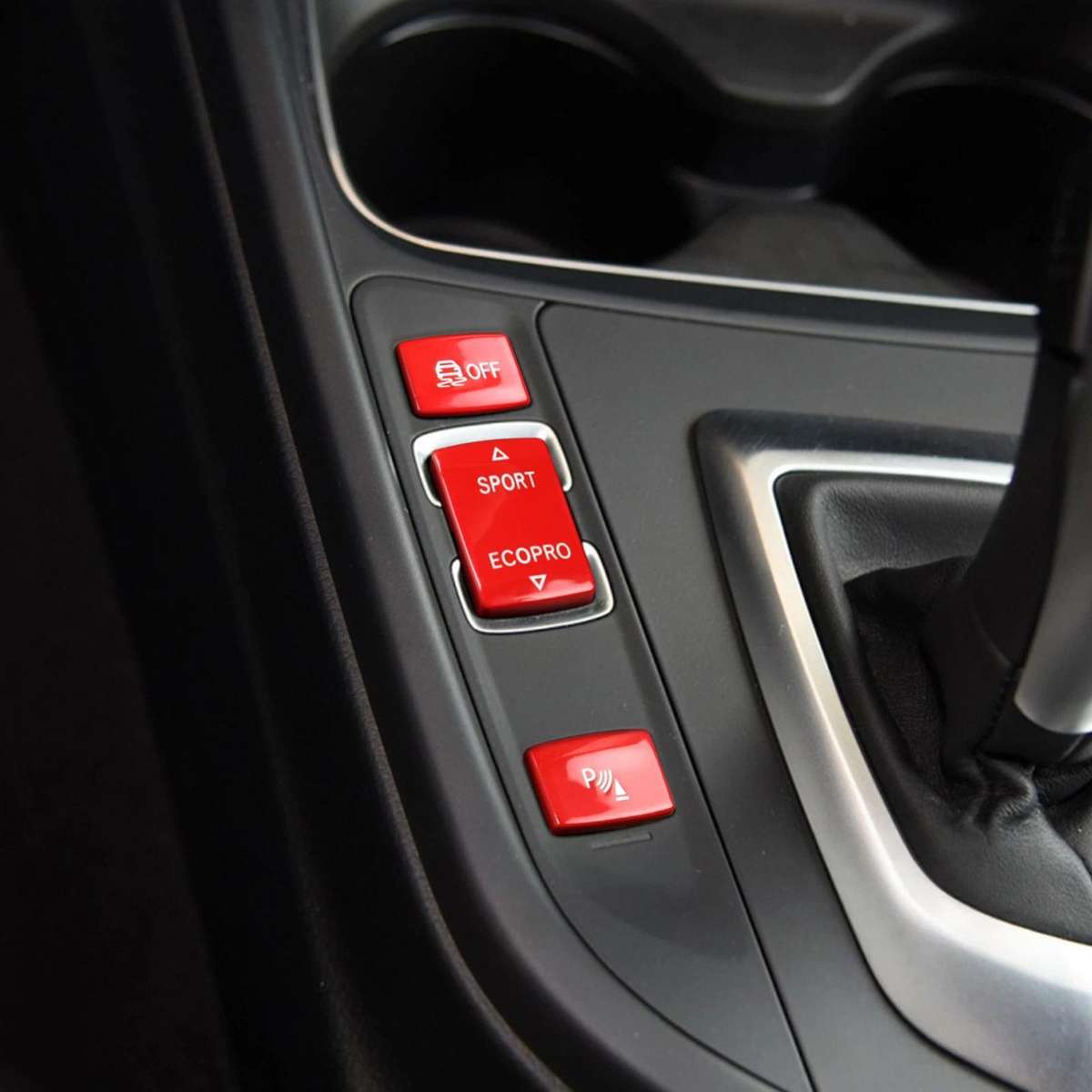 For BMW 1234 Series F 3pcs/ Set Chassis Gear Button(Red)