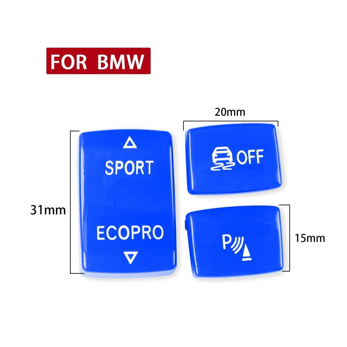 For BMW 1234 Series F 3pcs/ Set Chassis Gear Button(Red)