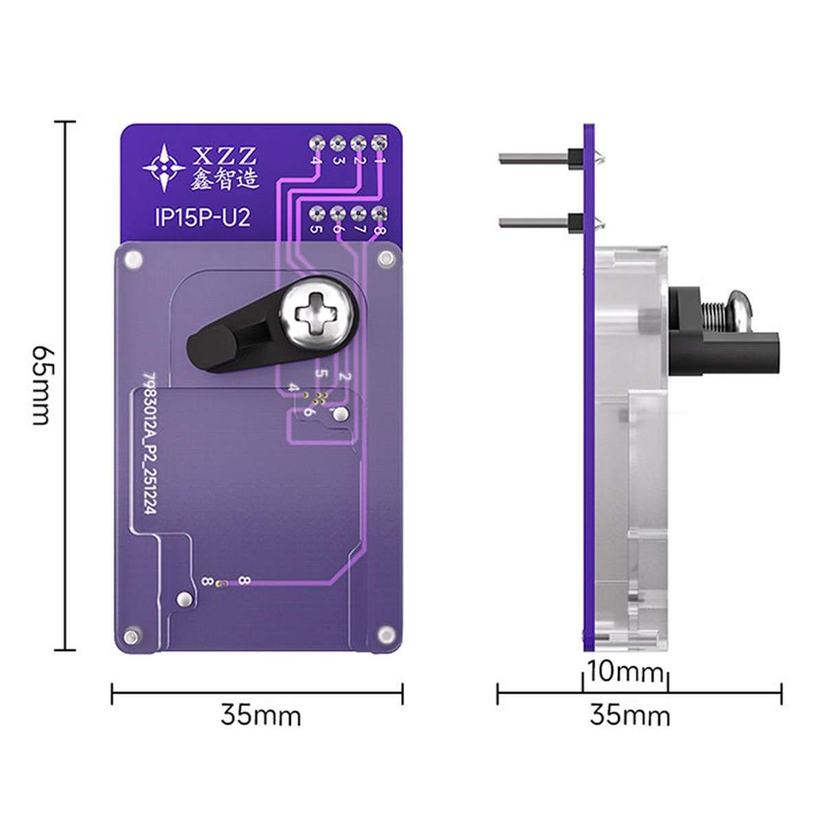 XZZ U2 Charging Chip Reader Writer Fixture With CH341A Programmer For iPhone 15 Pro / 15 Pro Max / 1
