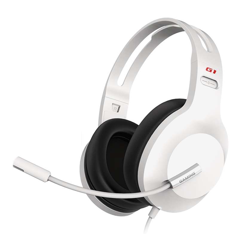 Edifier HECATE G1 Standard Edition Wired Gaming Headset with Anti-noise Microphone, Ca ... (White)