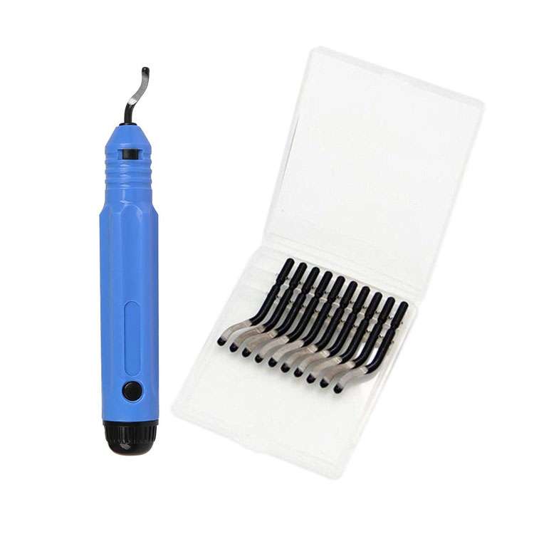 NB1100 Hand Deburr Trimming Knife Scraper, Style:Handle +10 Cutter Heads