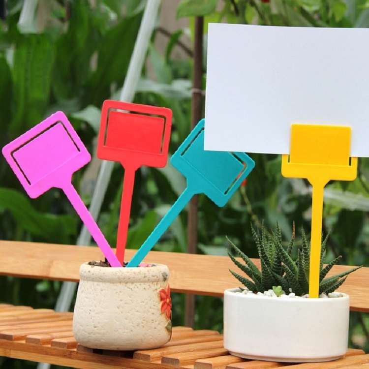 2 PCS Garden Plant Plastic Insert Labels(Red)