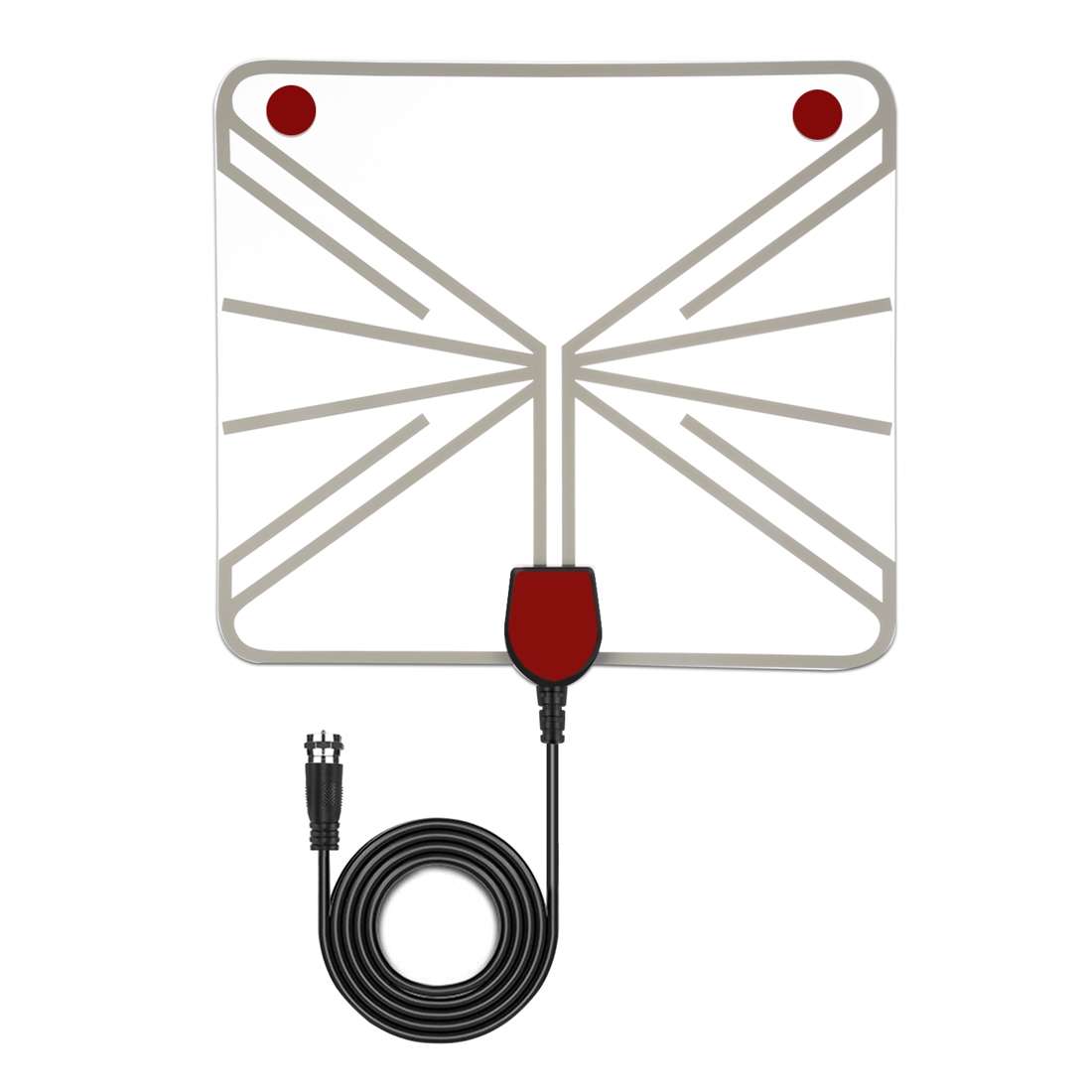 Ultra-thin Indoor HD Digital TV Antenna with 50 Miles Long Range Amplifier(Transparent)