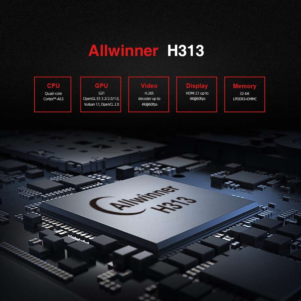 X96 S400 Android 10.0 Mini TV Stick, Allwinner H313 Quad Core ARM Cortex A53, 2GB + 16GB, Support