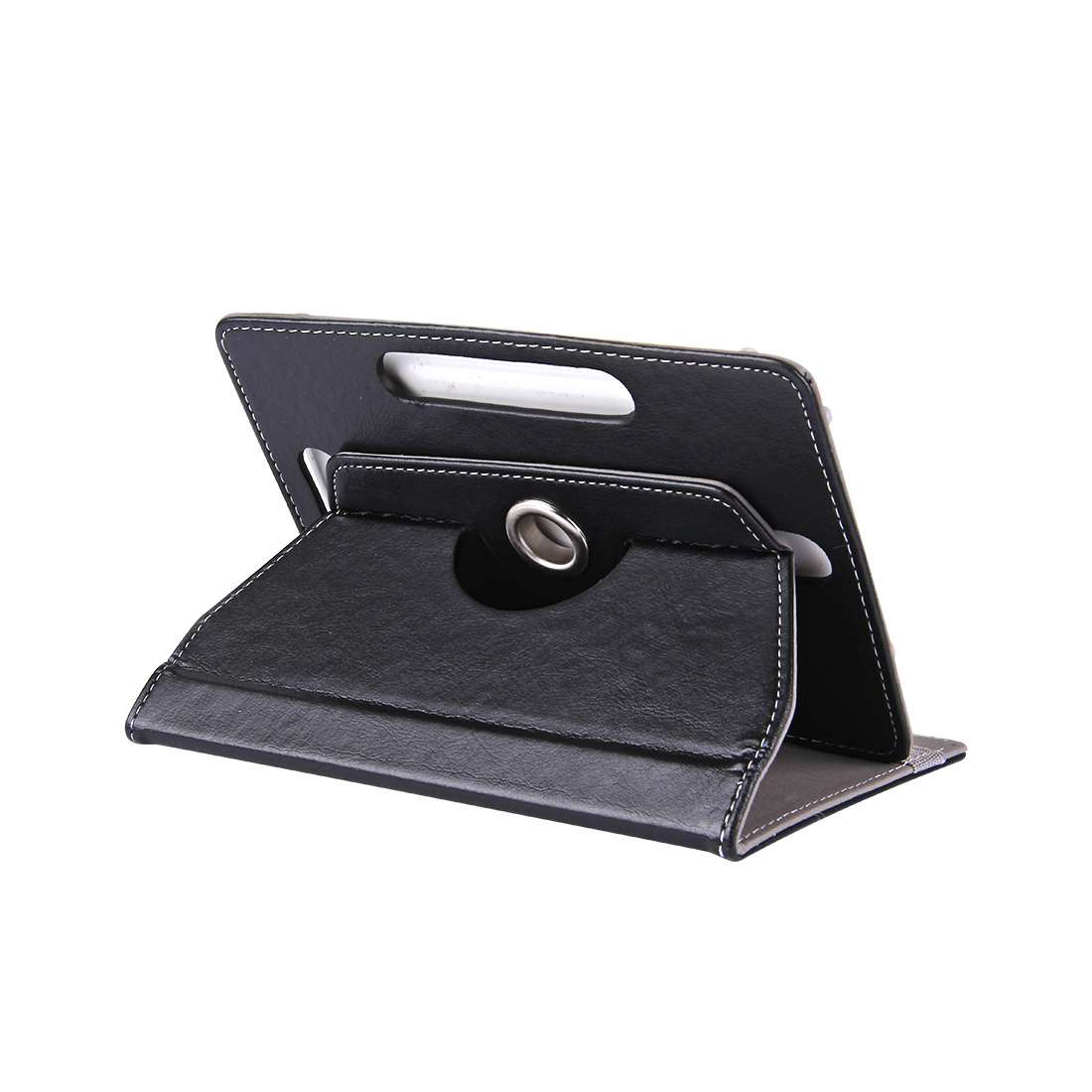 9 inch Tablets Leather Case Crazy Horse Texture 360 Degrees Rotation Protective Case S ... (Black)