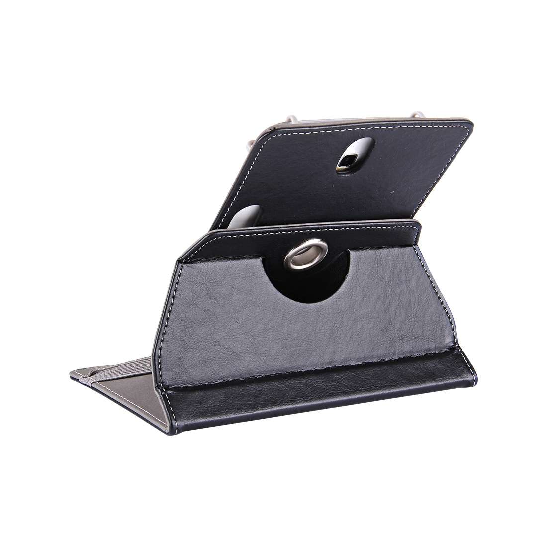 9 inch Tablets Leather Case Crazy Horse Texture 360 Degrees Rotation Protective Case S ... (Black)