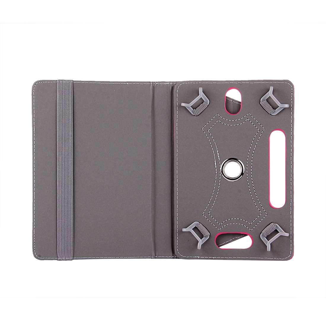9 inch Tablets Leather Case Crazy Horse Texture 360 Degrees Rotation Protective Case ... (Magenta)