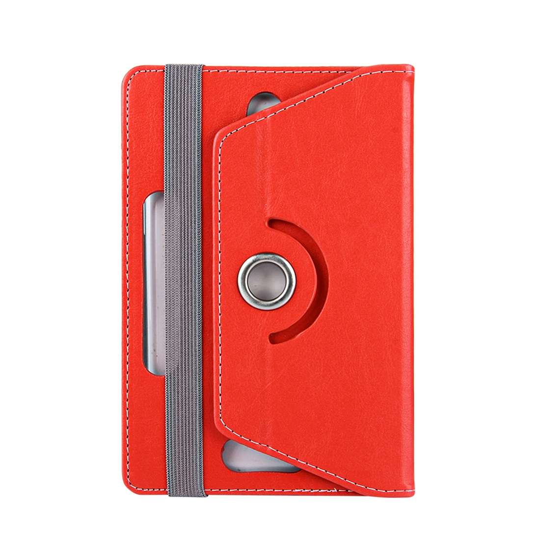 9 inch Tablets Leather Case Crazy Horse Texture 360 Degrees Rotation Protective Case She ... (Red)