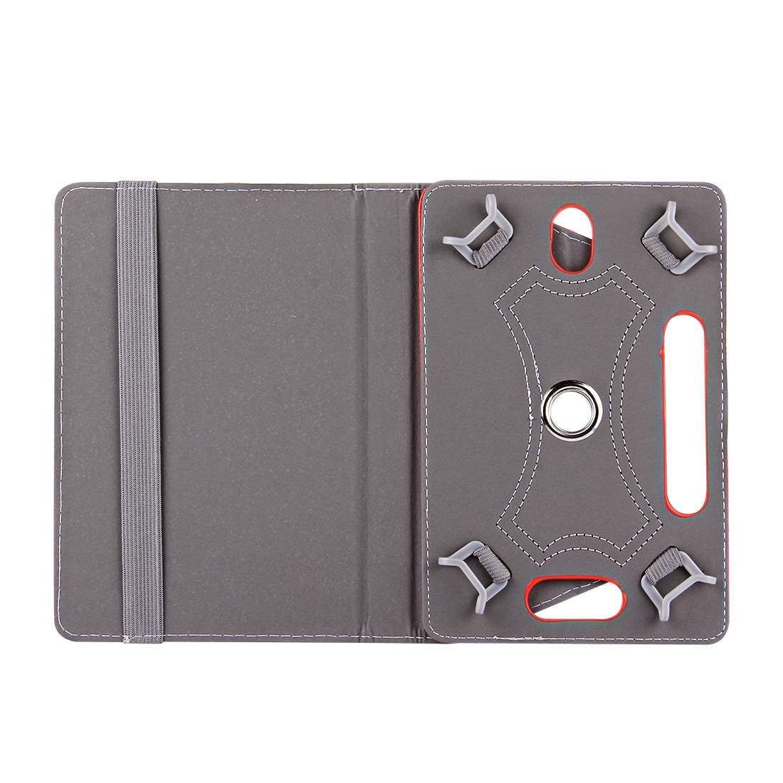9 inch Tablets Leather Case Crazy Horse Texture 360 Degrees Rotation Protective Case She ... (Red)