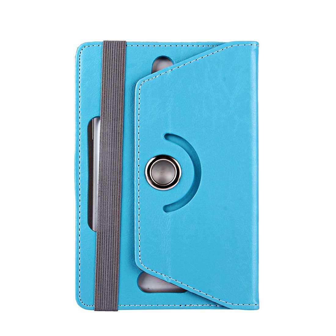 9 inch Tablets Leather Case Crazy Horse Texture 360 Degrees Rotation Protective Ca ... (Baby Blue)