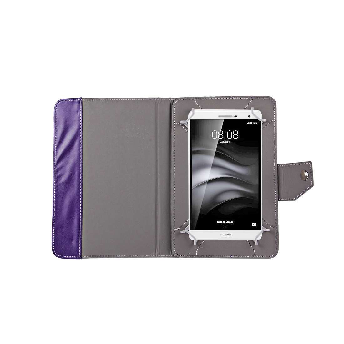 7 inch Tablets Leather Case Crazy Horse Texture Protective Case Shell with Holder for ... (Purple)