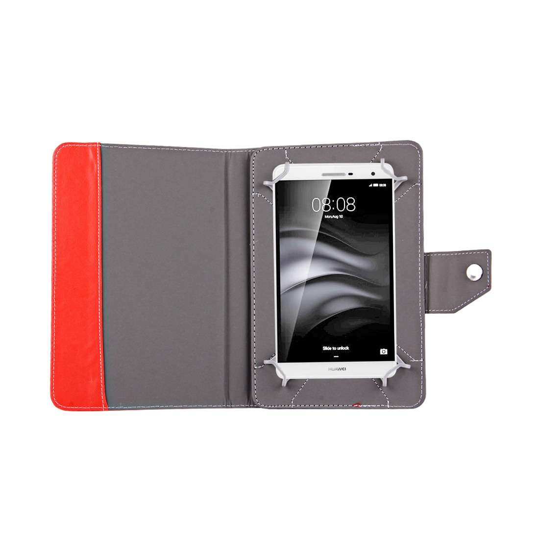 7 inch Tablets Leather Case Crazy Horse Texture Protective Case Shell with Holder for Ga ... (Red)