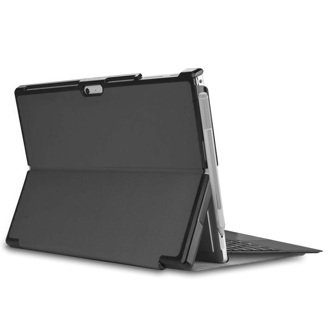 Custer Texture Horizontal Flip PU Leather Case for Microsoft Surface Pro 4 / 5 / 6 / 7 ... (Grey)