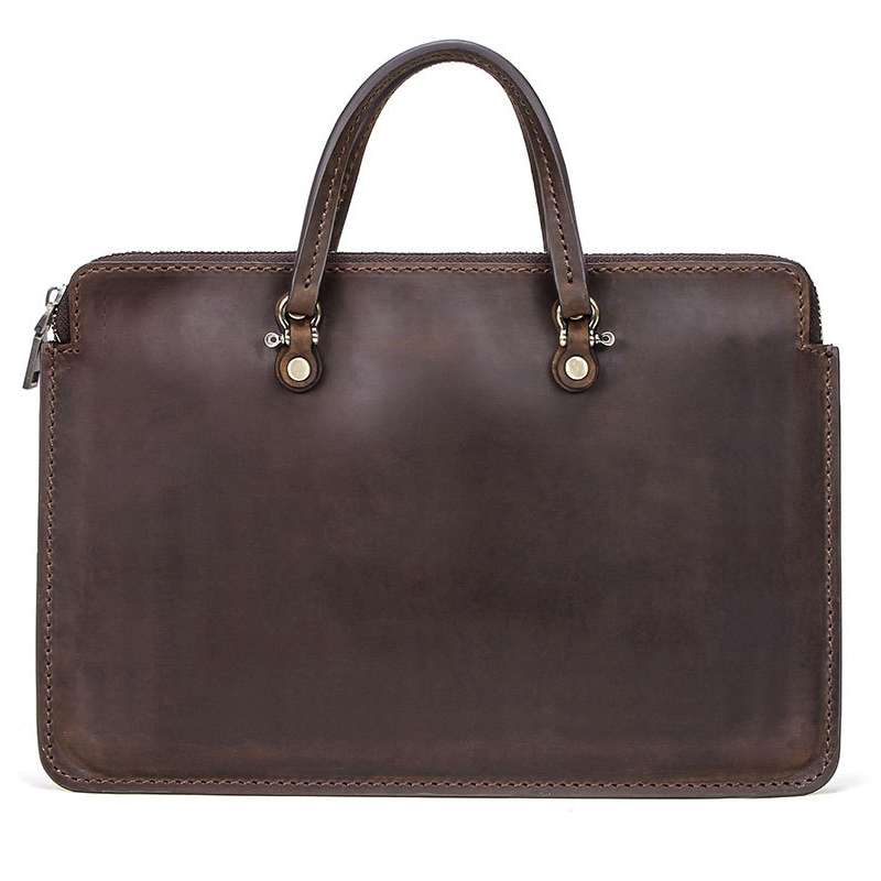 CF3004 For Macbook Pro 15 inch Retro Crazy Horse Texture Zipper Multifunctional Lapto ... (Coffee)
