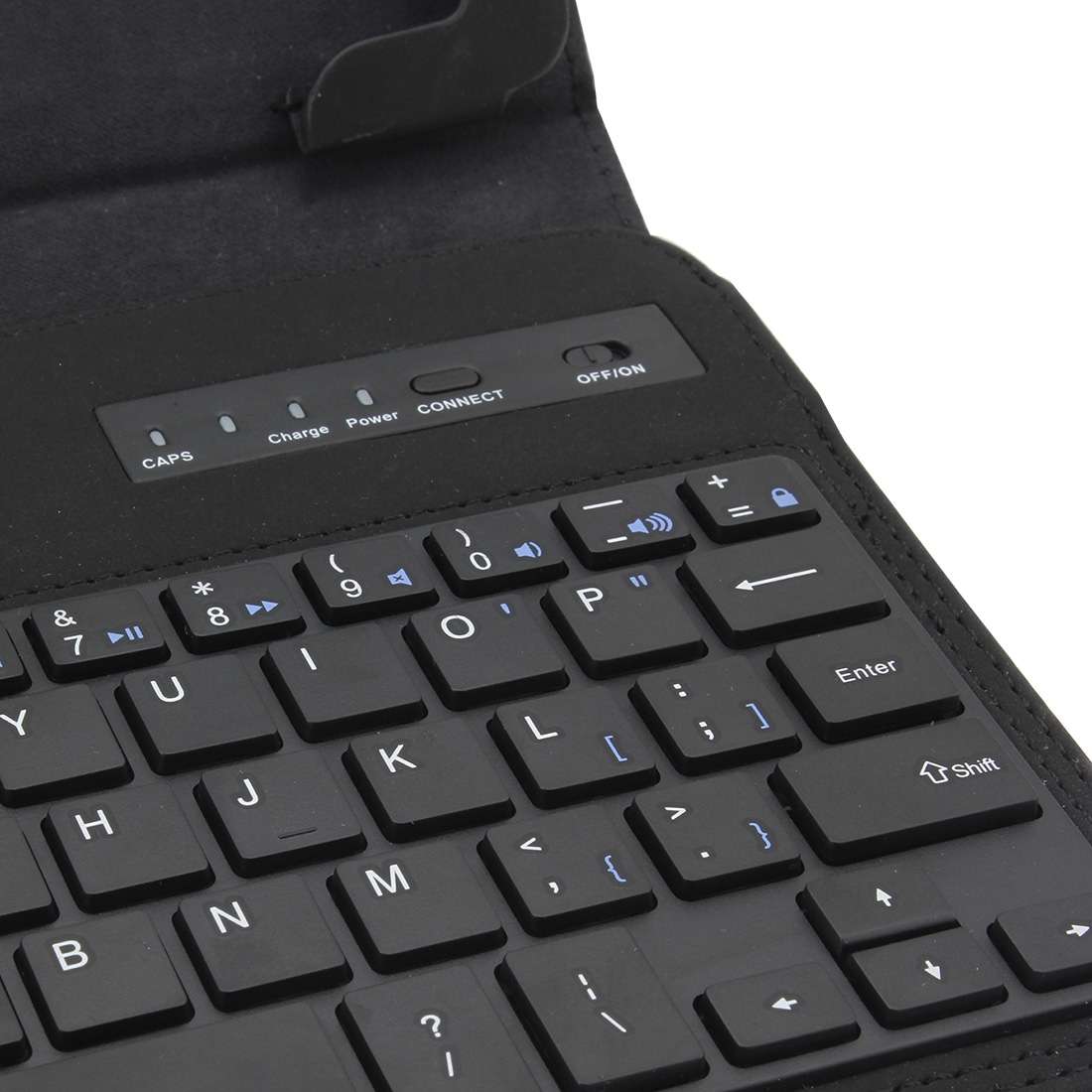 Universal Bluetooth V3.0 Keyboard Detachable PU Leather Tablet Case for 7-8 inch Tablet PC(Black)