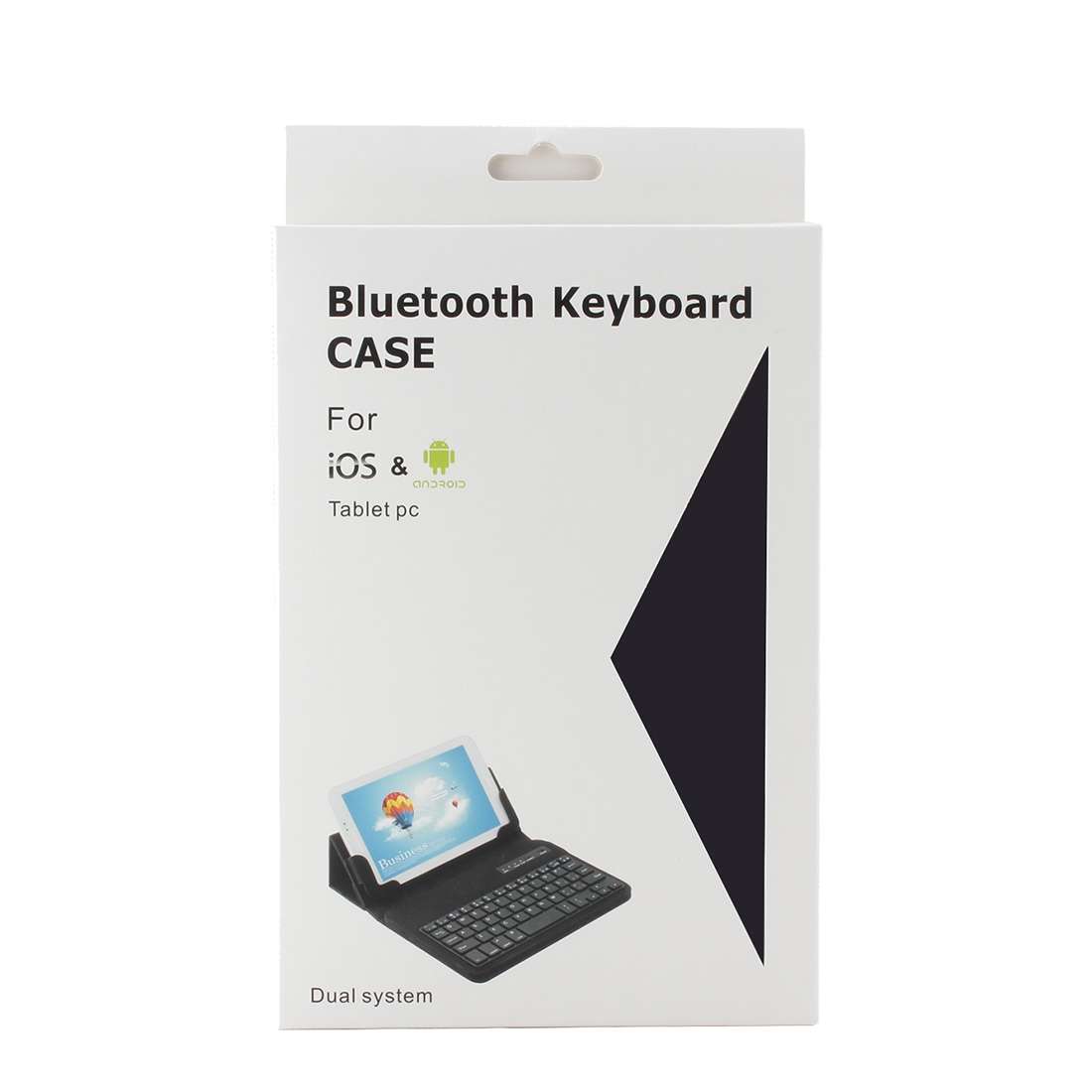 Universal Bluetooth V3.0 Keyboard Detachable PU Leather Tablet Case for 7-8 inch Tablet PC(Black)