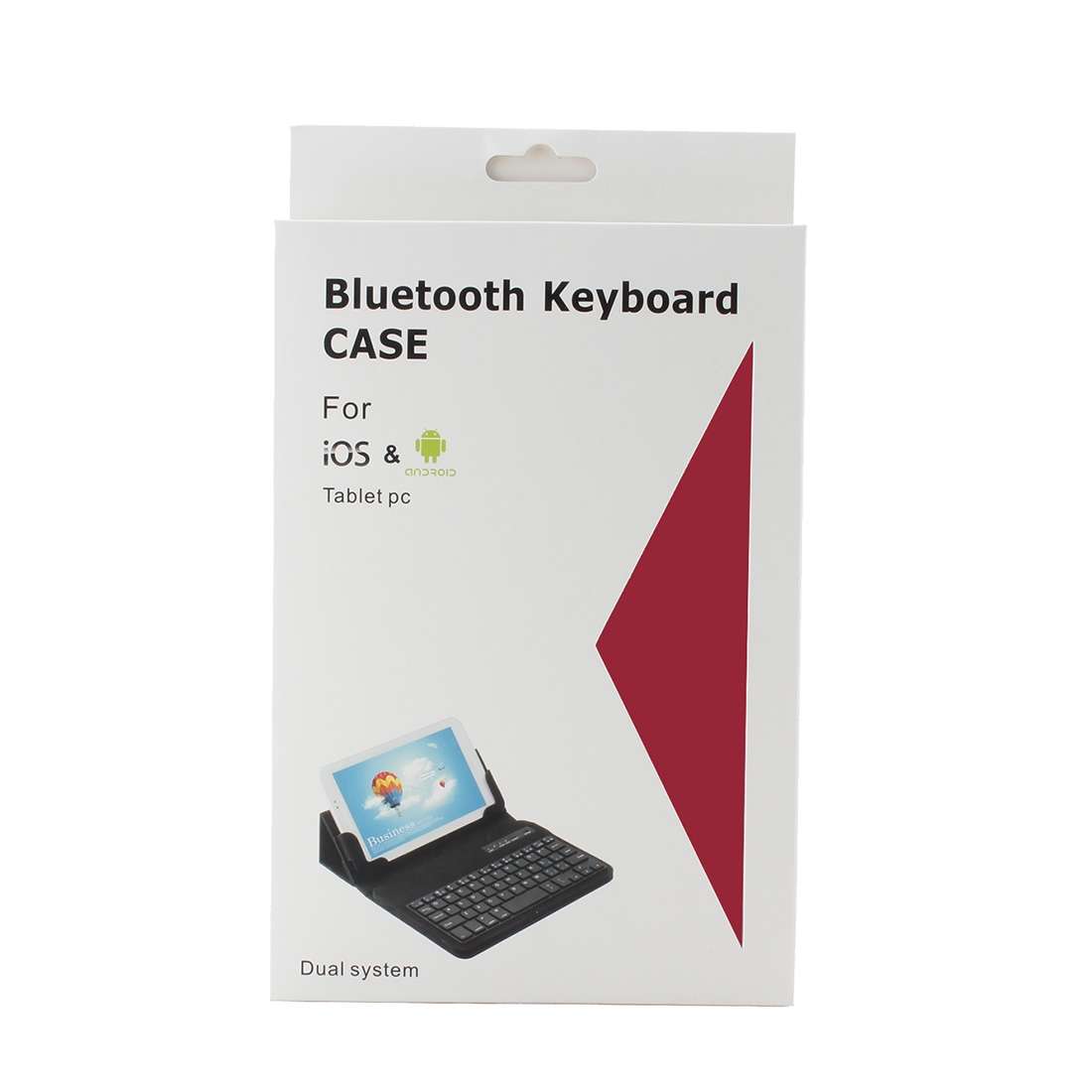 Universal Bluetooth V3.0 Keyboard Detachable PU Leather Tablet Case for 7-8 inch Tablet PC(Red)