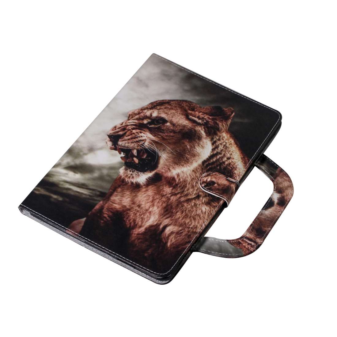 Lion Pattern Horizontal Flip Leather Case for Huawei MediaPad M5 Lite 8 / Honor Tab 5, with Holder