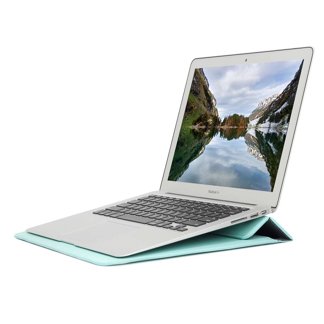 Universal Envelope Style PU Leather Case with Holder for Ultrathin Notebook Table ... (Mint Green)