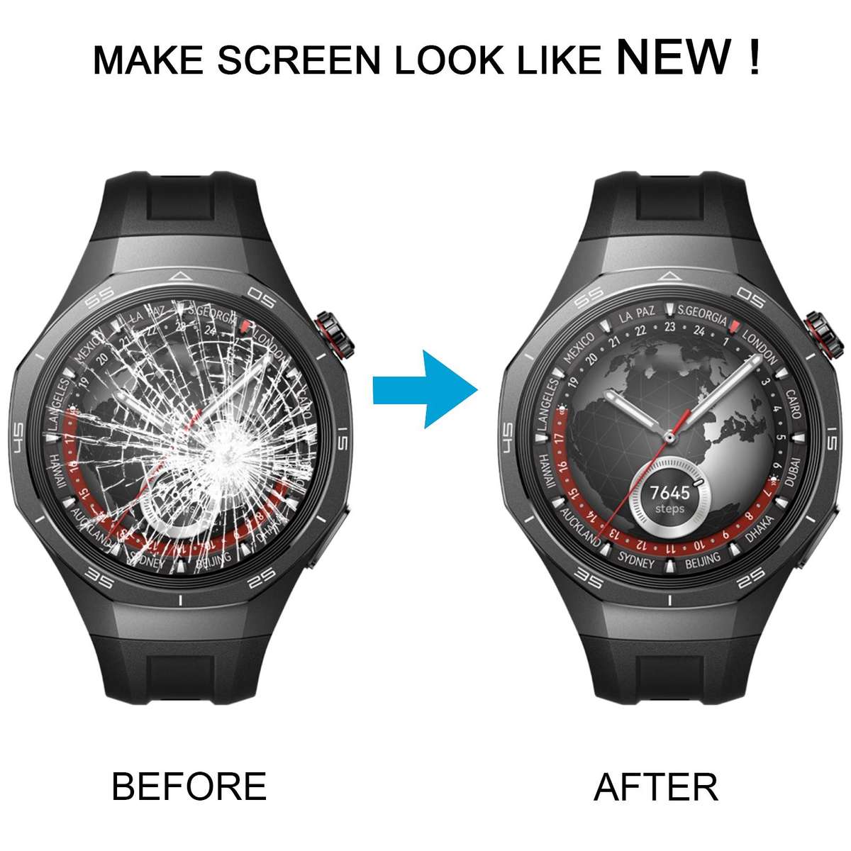 For Huawei Watch GT 5 Pro 46mm Original LCD Screen Digitizer Full Assembly With Frame (Black)