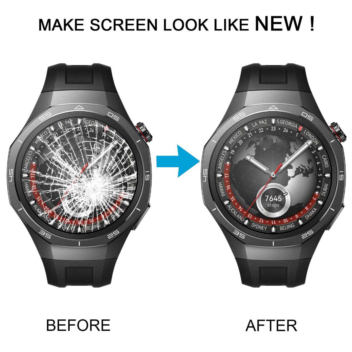 For Huawei Watch GT 5 Pro 46mm Original Time Scale Dial (Titanium Silver)