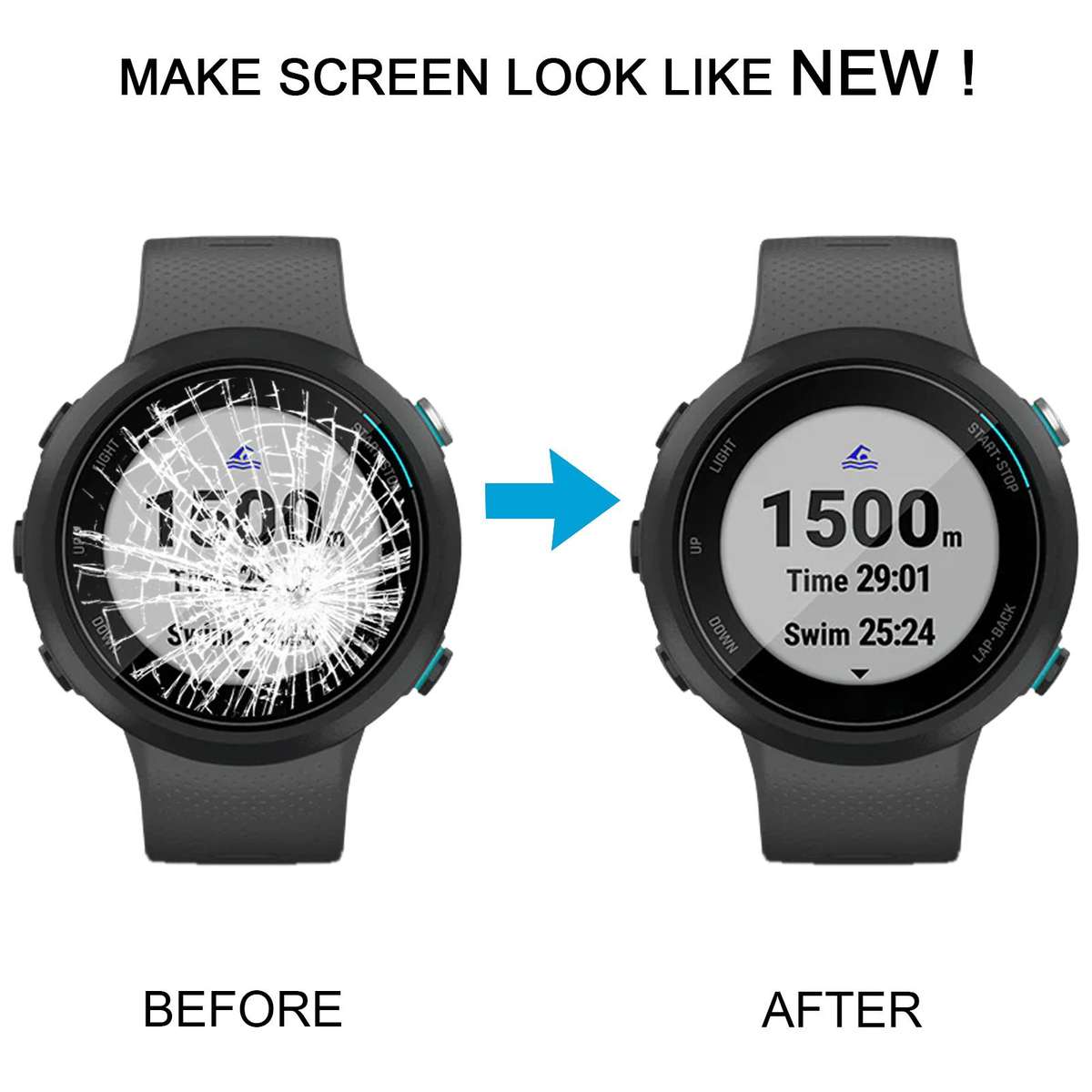 For Garmin Swim 2 Original Disassembled LCD Display Screen