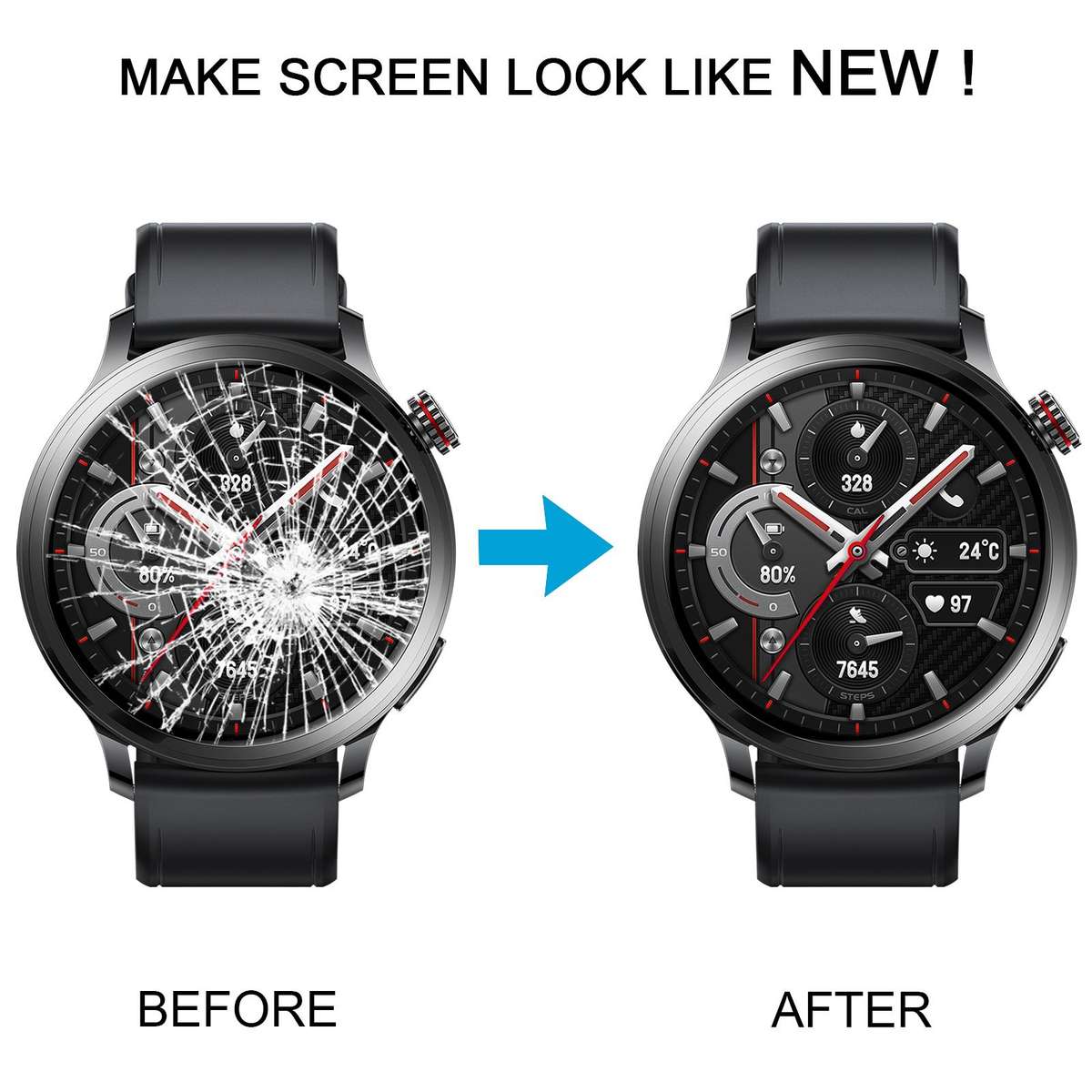 For Honor Watch 4 Pro Original Front Screen Outer Glass Lens