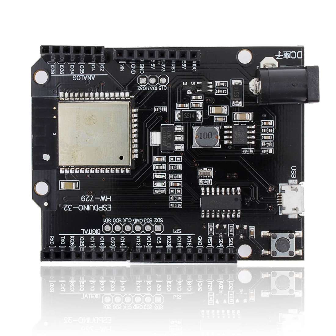 LDTR-WG0193 Arduino IDE For ESP32 Module WiFi+Bluetooth Development Board Ethernet Int ... (Black)