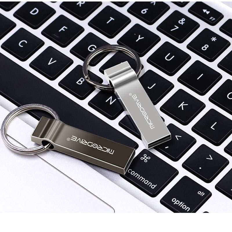 MicroDrive 4GB USB 2.0 Metal Keychain U Disk (Black)