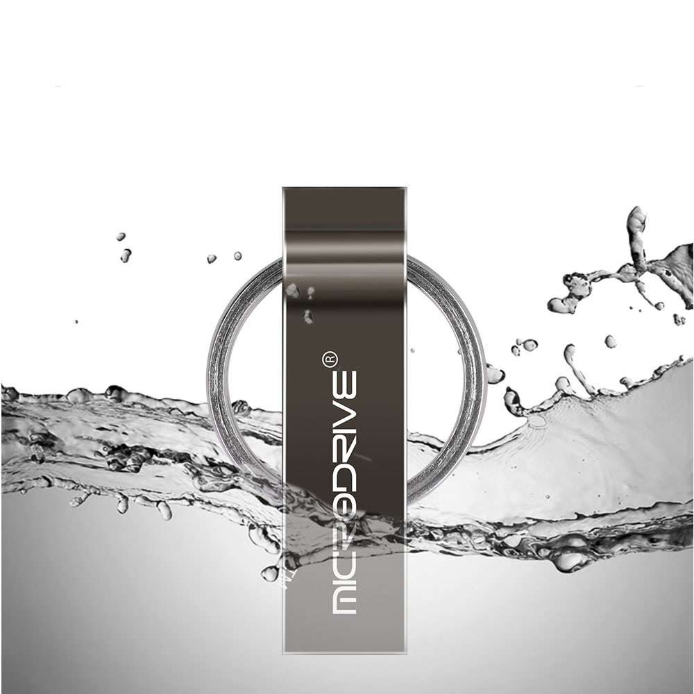 MicroDrive 4GB USB 2.0 Metal Keychain U Disk (Grey)