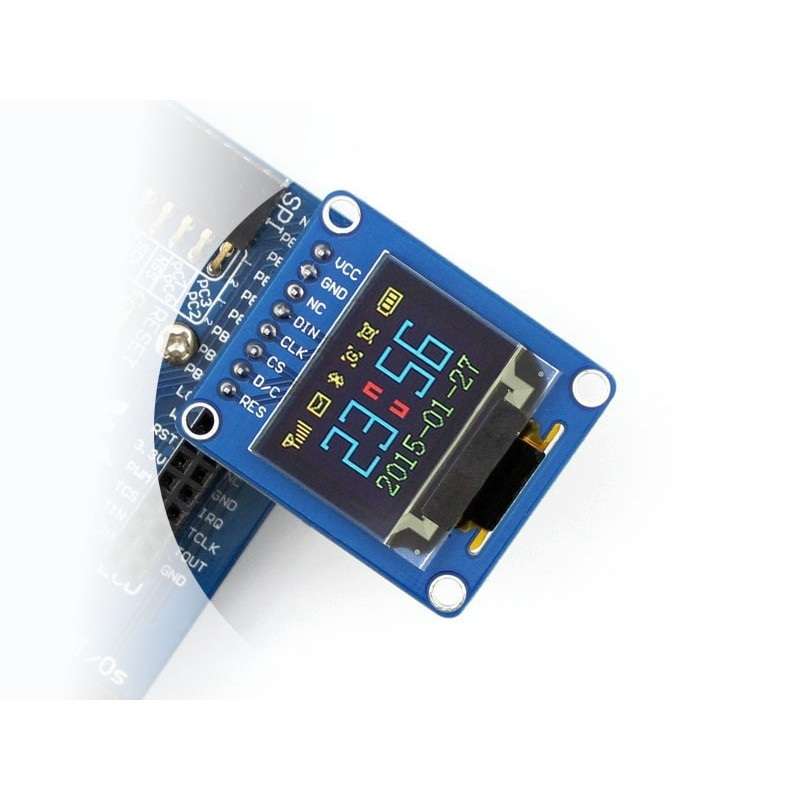 Waveshare 0.95 inch RGB OLED (B), SPI interface, Straight Vertical Pinheader