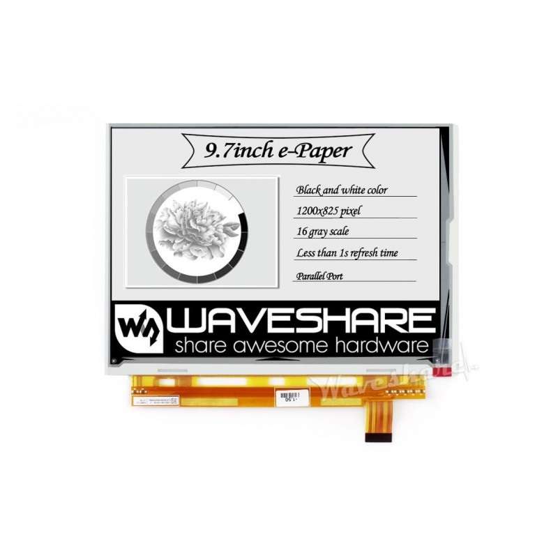 Waveshare 9.7 inch 1200x825 E-Ink Raw Display, Parallel Port, without PCB