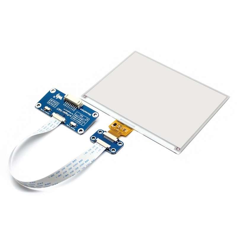 Waveshare 5.83 inch 600x448 Pixel Red Black White Three-color E-Ink Display HAT (B) for Raspberry