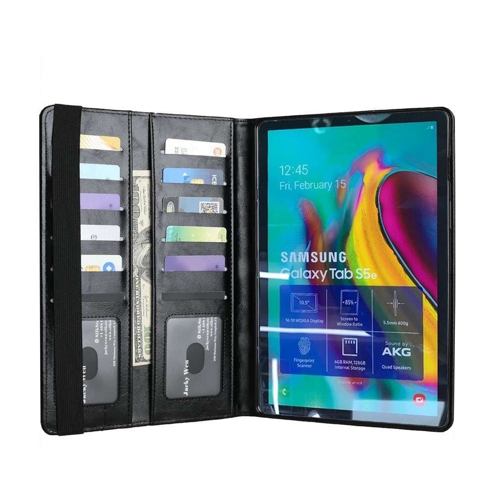 Crazy Horse Texture Horizontal Flip Leather Case for Galaxy Tab S 5E 10.5 / T720 / T72 ... (Black)