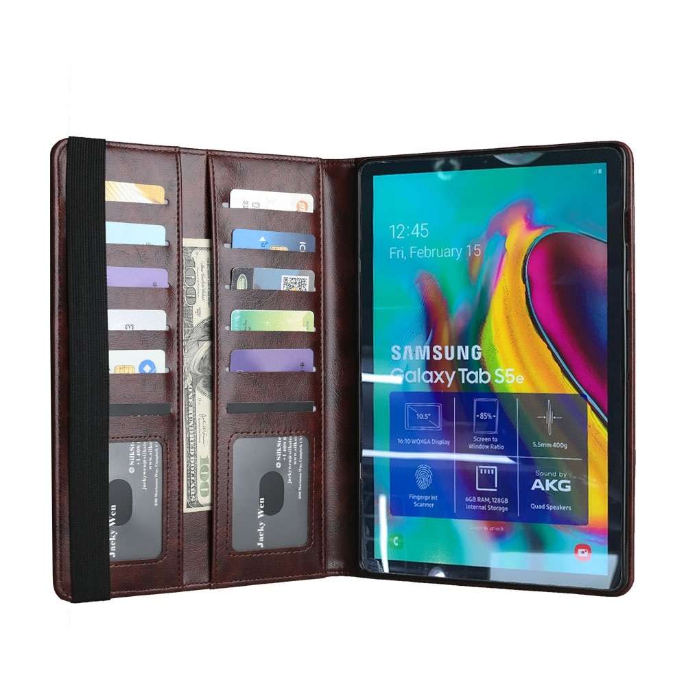 Crazy Horse Texture Horizontal Flip Leather Case for Galaxy Tab S 5E 10.5 / T720 / T7 ... (Coffee)
