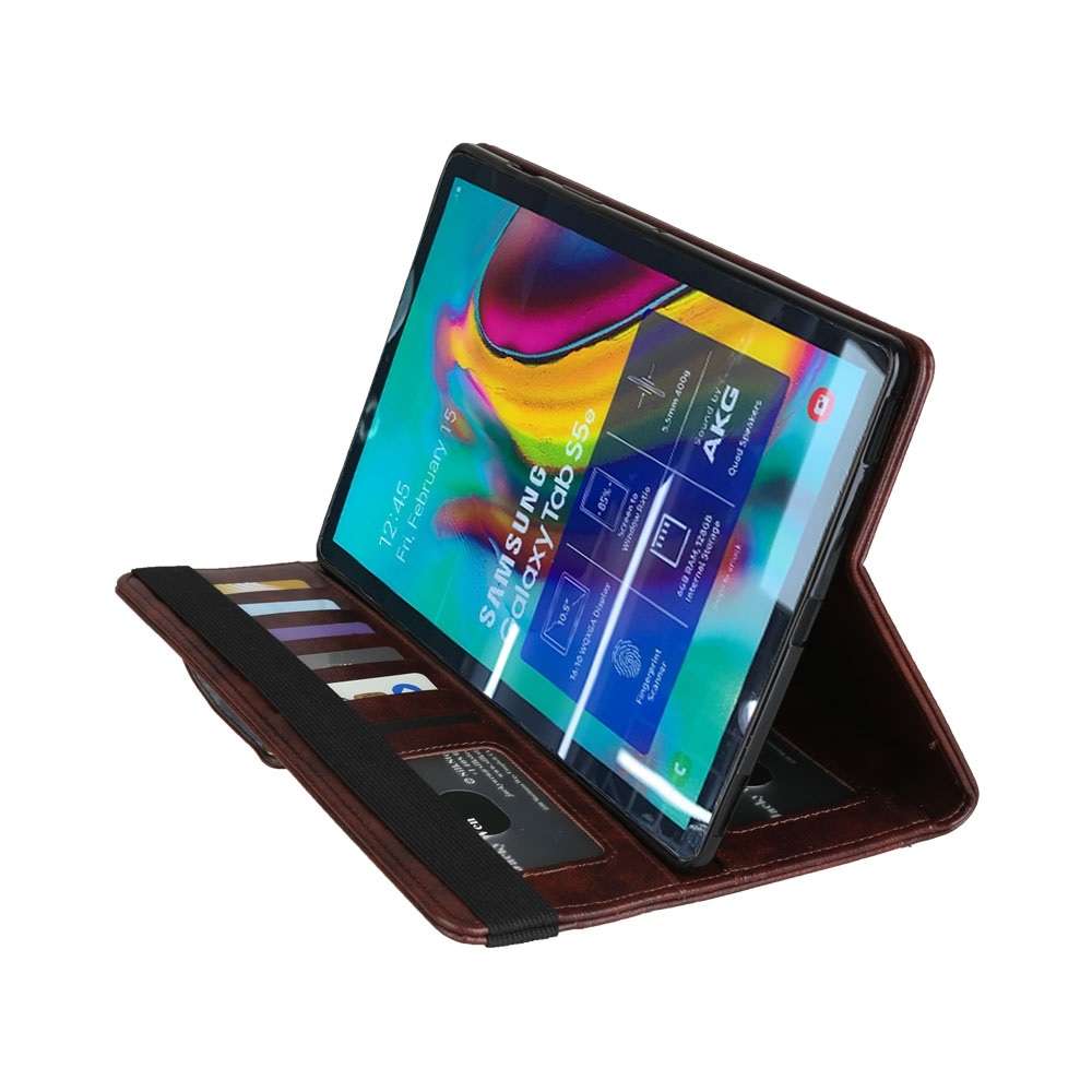 Crazy Horse Texture Horizontal Flip Leather Case for Galaxy Tab S 5E 10.5 / T720 / T7 ... (Coffee)