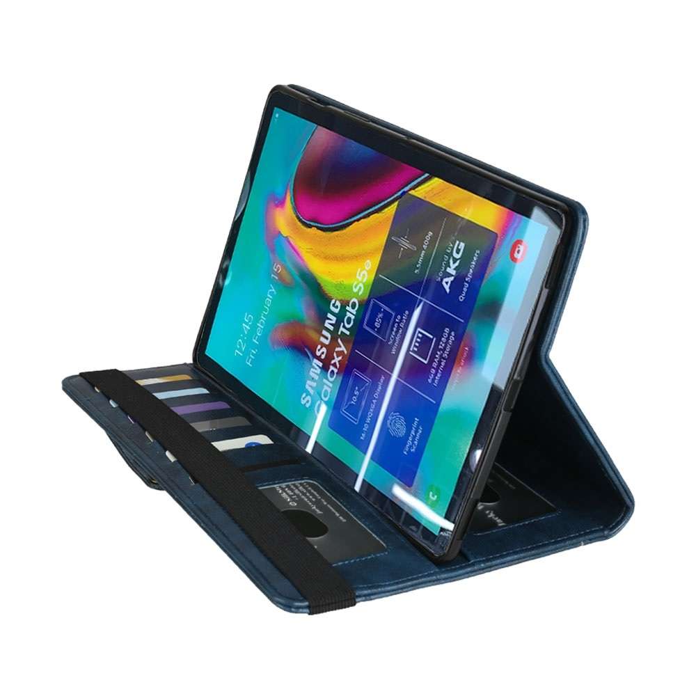 Crazy Horse Texture Horizontal Flip Leather Case for Galaxy Tab S 5E 10.5 / T720 / T725 ... (Blue)