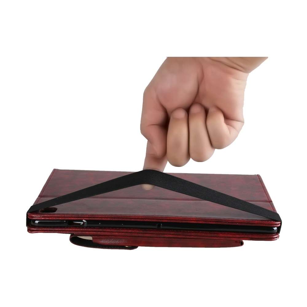Crazy Horse Texture Horizontal Flip Leather Case for Galaxy Tab S 5E 10.5 / T720 ... (Wine Red)