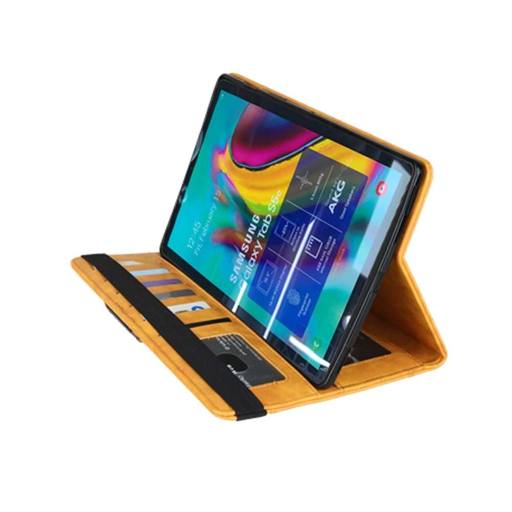 Crazy Horse Texture Horizontal Flip Leather Case for Galaxy Tab S 5E 10.5 / T720 / T7 ... (Yellow)