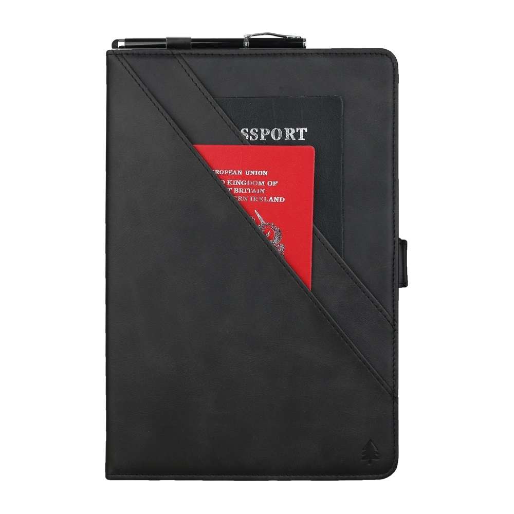 Horizontal Flip Double Bracket Leather Case for Galaxy Tab S 5E 10.5 / T720 / T725, wi ... (Black)