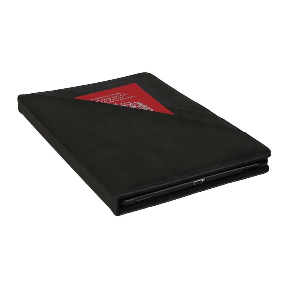 Horizontal Flip Double Bracket Leather Case for Galaxy Tab S 5E 10.5 / T720 / T725, wi ... (Black)